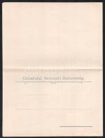 1899 Orosháza, meghívó az Orosházi Nemzeti Szövetség ünnepélyes alakuló közgyűlésére, hajtva, jó áll...