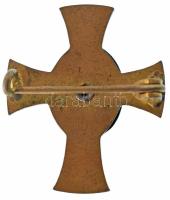 1915. "Hadsegélyező 1914-15" zománcozott bronz jelvény (26x22mm) T:XF zománchiba a balolda...