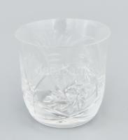 Bereg Crystal 12 darabos csiszolt kristály whiskey pohár garnitúra, eredeti dobozban, hibátlan, m: 8...