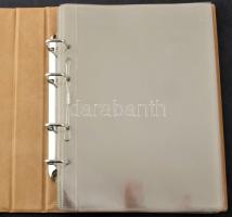 Közepes méretű négygyűrűs berakó "NUMIS NOTEN-BRIEFE", 26db-os osztás nélküli berakólappal...