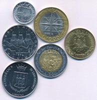 San Marino 1976-1999. 1L-1000L (6xklf) mind forgalmi emlékkiadás T:AU,XF
San Marino 1976-1999. 1 Li...