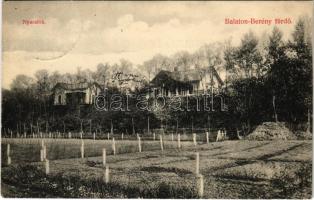 1908 Balatonberény, nyaralók, villák. Müller Vilmos kiadása (EK)