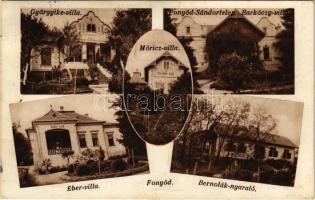 1936 Fonyód, Györgyike villa, Móricz villa, Éber villa, Bernolák nyaraló, Fonyód-Sándortelep, Barkóczy villa (fl)