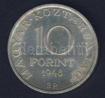 1948. 10Ft Ag "Széchenyi" T:2 apró ph