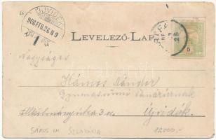 1906 Bártfa, Bardiov, Bardejov; Hungária szálloda és kávéház. Divald Adolf 106. / hotel and café (áz...