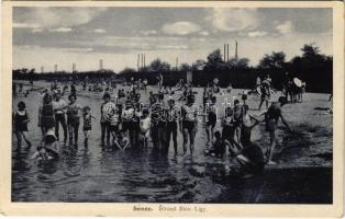 Szenc, Szempcz, Senec; Strand Slov. Ligy / strand, fürdőzők / beach, bathers (EK)