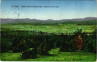 1918 Szliács, Sliac; kilátás Besztercebánya felé / Ausblick auf Alt-Sohl / general view (EK)