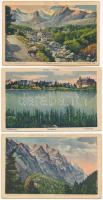 Tátra, Magas-Tátra, Vysoké Tatry; - 3 db régi képeslap / 3 pre-1945 postcards