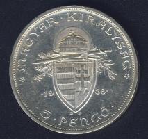 1938. 5P Ag "Szt.István" T:2 ph