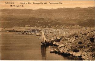 1911 Crikvenica, Cirkvenica; Pogled sa Sila / Silo felől / Panorama von Silo / general view