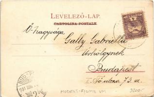 1901 Bakar, Szádrév, Bukar, Buccari; (kis szakadás / small tear)