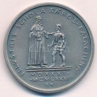 Borsos Miklós (1906-1990) 1981. "II. Rákóczi Ferenc / Illustris Schola Sáros-Patachina" ké...