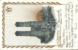 1898 München Frauenkirche litho Emb. (EB)