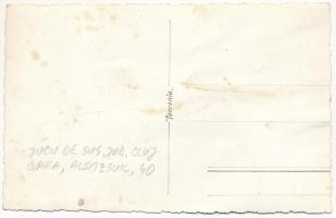 Zsuk, Alsózsuk, Jucu (Kolozsvár, Cluj); vasútállomás, vasutasok / railway station, railwaymen. photo...