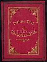 cca 1900-1910 Kézzel írt, német nyelvű emlékkönyv, Czullik Ágost, a Liechtenstein hercegi kertek igazgatója és lánya, Czullik Betti részére, dekoratív keménytáblás borítóval, az első lapon kivágásból eredő hiánnyal, 5 sztl. lev.