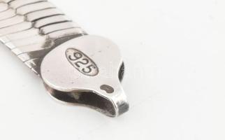 Ezüst (Ag) masszív meandermintás kígyó nyaklánc, jelzett, h: 46 cm, nettó: 23,9 g