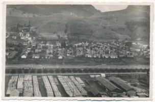 Petrilla, Petrila (Hunyad); szénbánya, fűrésztelep / coal mine, sawmill. photo (ragasztónyom / glue marks)