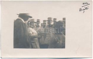 1922 Resicabánya, Resica, Resicza, Resita; román katonák / Romanian military. photo (vágott / cut)