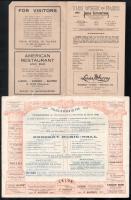 cca 1920, 1924 Paris 2 db turistáknak szóló programfüzet, műsorfüzet
