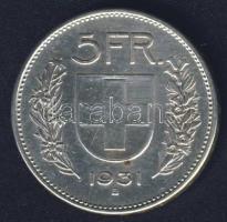 Svájc 1931B 5Fr Ag T:2/3 apró ph