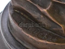 Jean Didier Debut (1824-1893): Amor és Psyche. A művész szobrának XX. századi utánöntése. Jelzett: &...