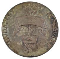 Antal Károly (1909-1994) 1943. "Budapest Sport Egyesület" kétoldalas ezüstözött bronz díjé...