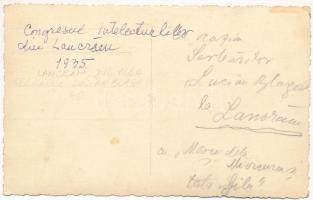 1935 Lámkerék, Lancram; Congresul intelectualilor / Értelmiségiek kongresszusa / congress of intelle...