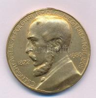 Zsákodi Csiszér János (1883-1953) ~1930. "Csengery Antal a Polgári Iskola Megteremtője 1868. / Ép testben ép lélek" aranyozott bronz emlékérem karcolva, mellszalag és fül nélkül (36mm) T:VF