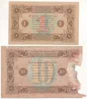 Oroszország / Szocialista Szövetségi Szovjet Köztársaság 1923. 1R + 10R T:VF,G egyiken anyaghiány
R...