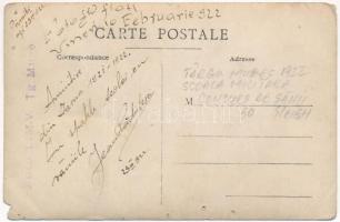 1922 Marosvásárhely, Targu Mures; Liceul militar "Mihai Viteazul" / katonai iskola, szánkó...