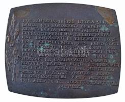 1985. "250 éves a hazai bányászati és kohászati felsőoktatás - Samuel Mikoviny" bronz emlé...