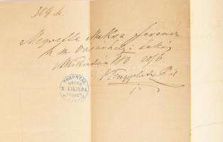 1880 Lólevél 5 kr illetékbélyeggel, Torda község pecsétjével