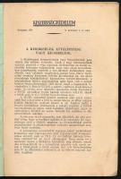 1939 Kisebbségvédelem. A Királyi Magyar Pázmány Péter Tudományegyetem Kisebbségjogi Intézetének foly...