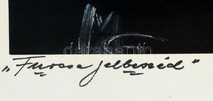 Georg Molnar (?-?): Furcsa párbeszéd. Akril, papír. Üvegezett fakeretben, 49×31,5 cm