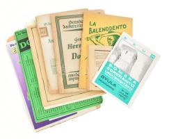 cca 1920-2000 Eszperantó tétel: vegyes nyomtatványok, prospektusok, stb.
