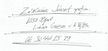 ZéKovács József (Zé Kovács Jozsef, 1951-): Biciklirepülő (cím nélkül), 2020. Akvarell, tus, papír, j...