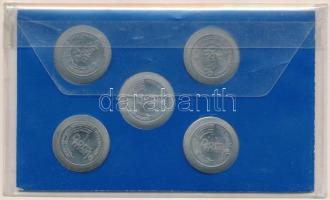 Hollandia 1992. 1D "Jubileum" (5xklf) fém emlékpénz dísztokos szettben T:UNC
Netherlands ...