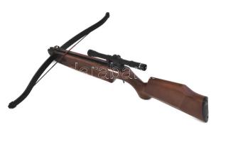 Megaline Phantom 1 számszeríj, Hubertus 4x20 távcsővel, elején támasztója hiányzik, h: 77 cm