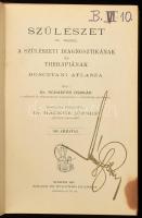 Schaeffer Oszkár: Szülészet. II. rész. A szülészeti diagnosztikának és therapiának boncztani atlasza. [A szülészet atlasza II.] Ford.: Bäcker József. Orvosi kézi atlaszok II. köt. Bp., 1897, Singer és Wolfner, VIII+233+3 p.+56 t. Kiadói egészvászon-kötés, kopott, foltos borítóval, foltos lapokkal, kijáró lapokkal, névbejegyzésekkel és magánkönyvtári pecséttel, valamint a címlapon ceruzás bejegyzéssel.