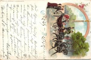 1898 Berlin the Empress in the park litho (EB)