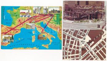 37 db MODERN térkép motívumos képeslap / 37 modern map motive postcards