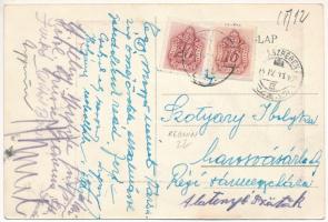 1944 Szászrégen, Reghin; felvonulás / celebration (gyűrődés / crease)