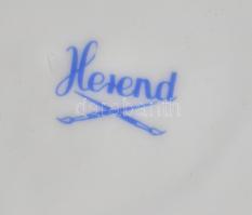 Herend hecsedli mintás bonbonier, 2. oszt. jelzéssel, kis kopással, d: 11,5 cm