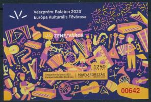 2023 Veszprém-Balaton Európa kulturális fővárosa vágott blokk piros sorszámmal 00642