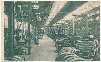 Resicabánya, Resica, Resicza, Resita; Fabrica de roate / Räderpaarfabrik / vasgyár, kerékgyártó műhely, belső / ironworks, wheel factory, interior (fl)