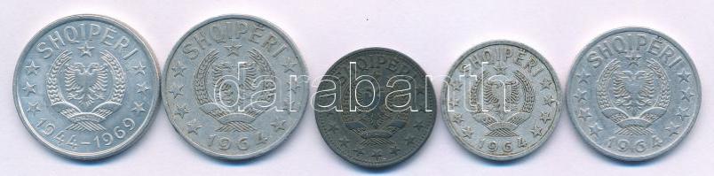 Albánia 1947. 2L Zn + 1964. 20q Al + 50q Al + 1L Al + 1969. 1L Al "Albánia felszabadulásának 25...