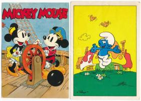 35 db MODERN mese képeslap, sok Disney / 35 modern cartoon postcards: many Disney, Mickey Mouse