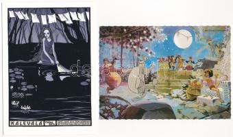 35 db MODERN mese képeslap, sok Disney / 35 modern cartoon postcards: many Disney, Mickey Mouse