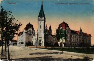 1918 Temesvár, Timisoara; Kegyestanítórendi főgimnázium és templom / grammar school and church (EK)