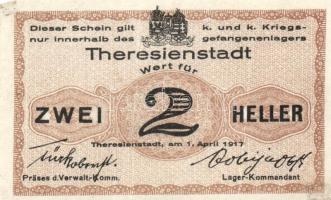 Ausztria/Theresienstadt/hadifogolytábor 1917. 2H, 10H, 20H, 50H, 1K, 2K, 10K T:II+,II